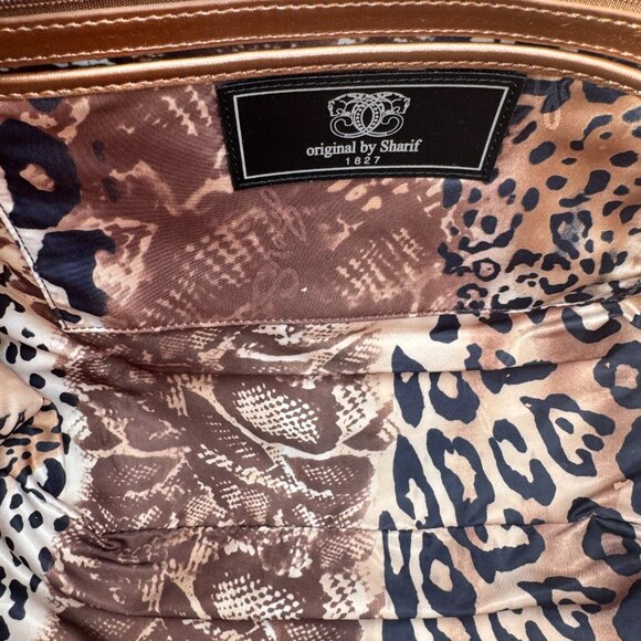 Sharif 1827 Snakeskin Print Shoulder Bag Embossed Vegan Leather NWT with Flaws - Picture 9 of 15